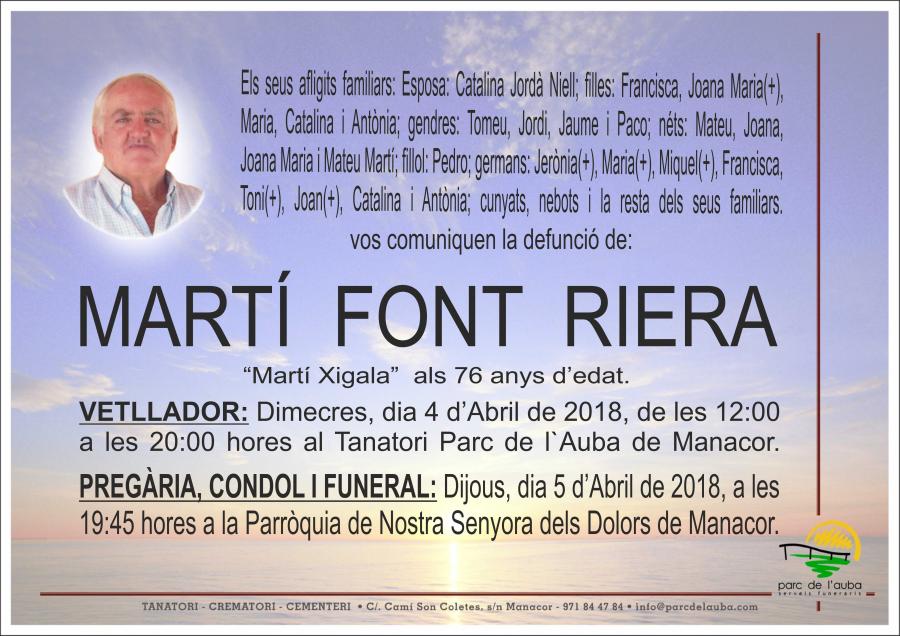 MARTÍ FONT RIERA
