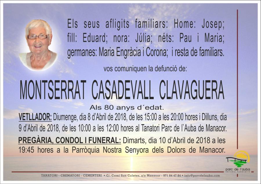 MONTSERRAT CASADEVALL CLAVAGUERA