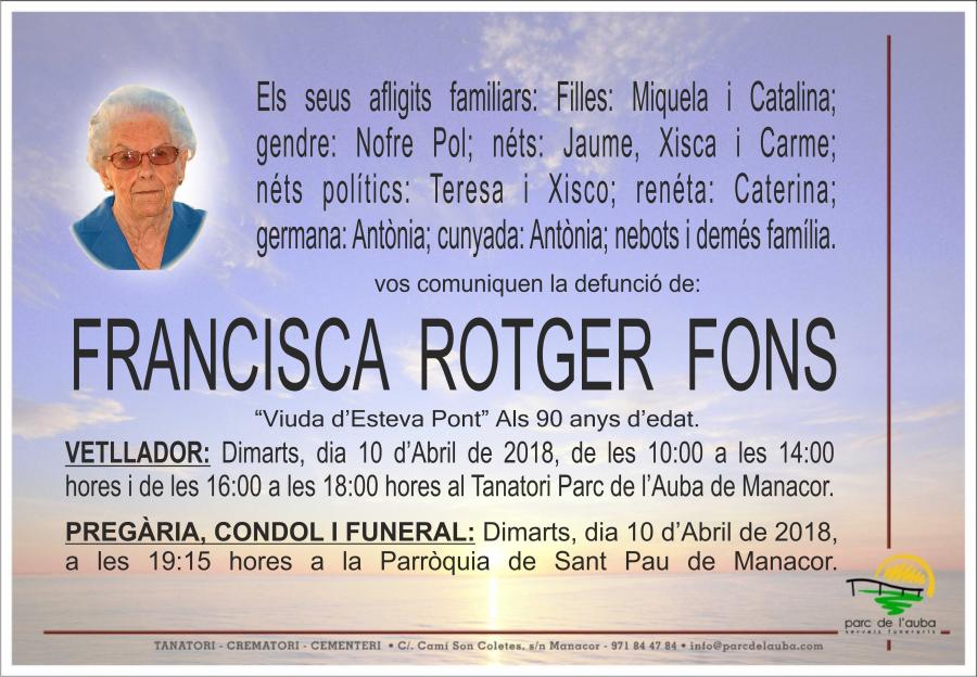 FRANCISCA ROTGER FONS
