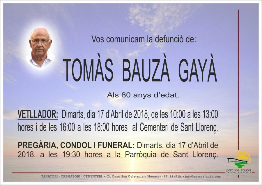 TOMÀS BAUZÀ GAYÀ