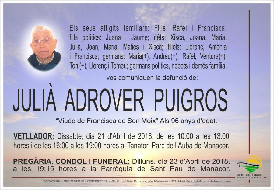 JULIÀ ADROVER PUIGROS