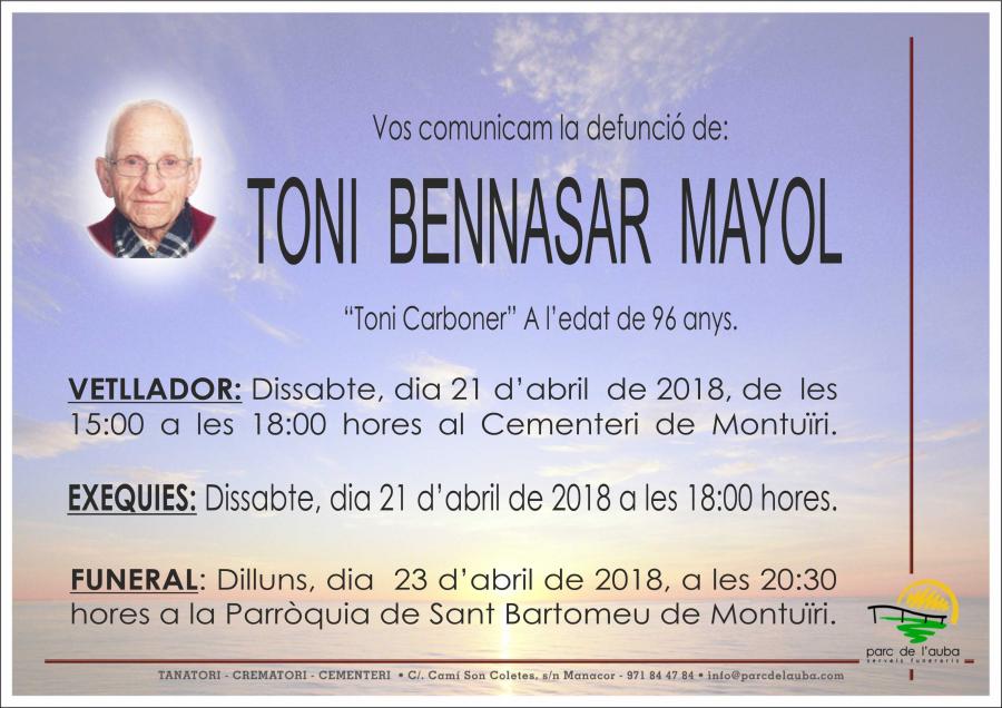 TONI BENNASAR MAYOL