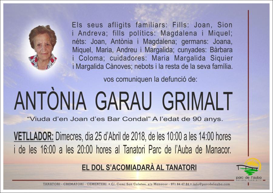 ANTÃ'NIA GARAU GRIMALT