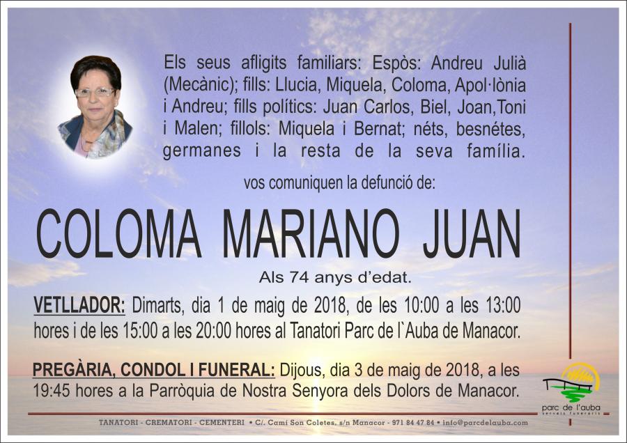 COLOMA MARIANO JUAN