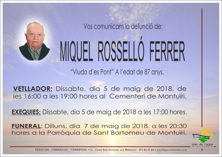 MIQUEL ROSSELLÓ FERRER