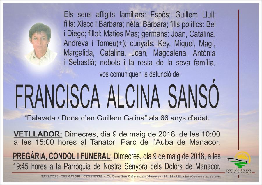 FRANCISCA ALCINA SANSÓ