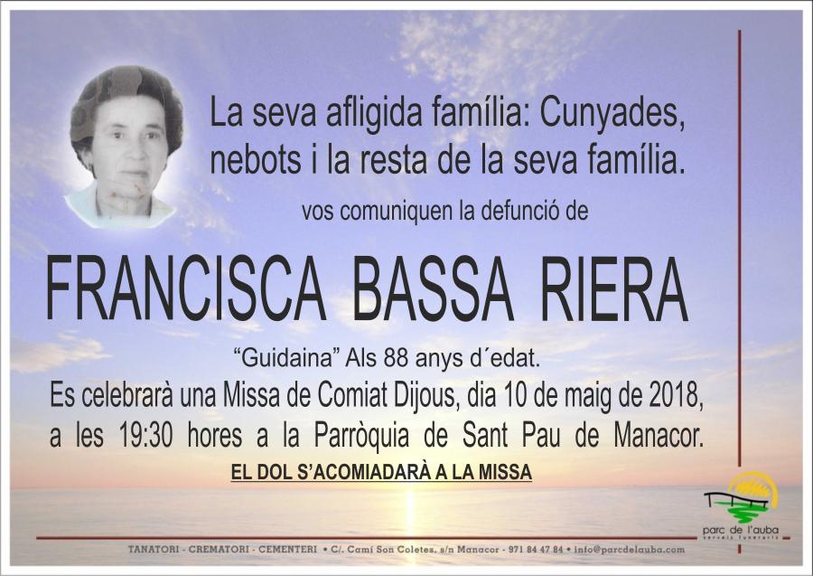FRANCISCA BASSA RIERA