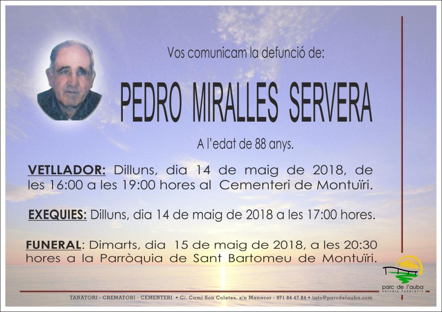 PEDRO  MIRALLES SERVERA