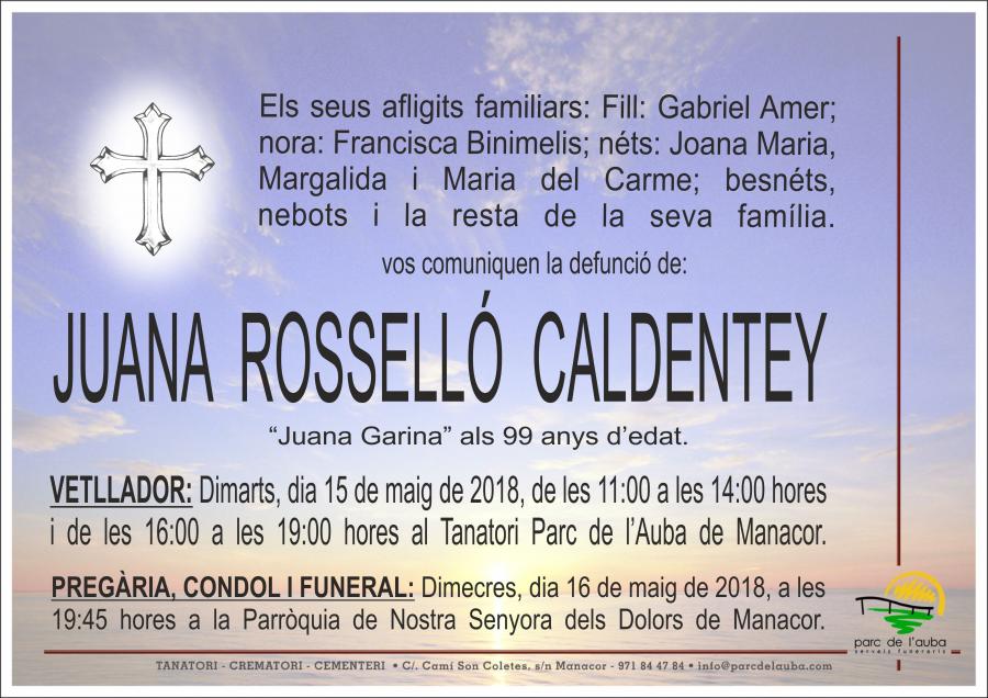 JUANA ROSSELLÓ CALDENTEY