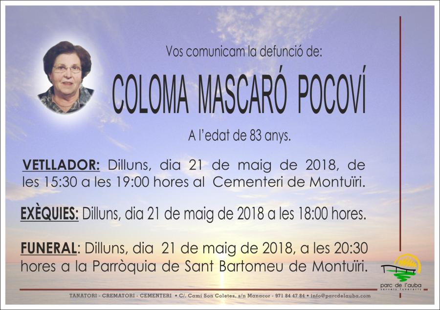 COLOMA MASCARÓ POCOVÍ