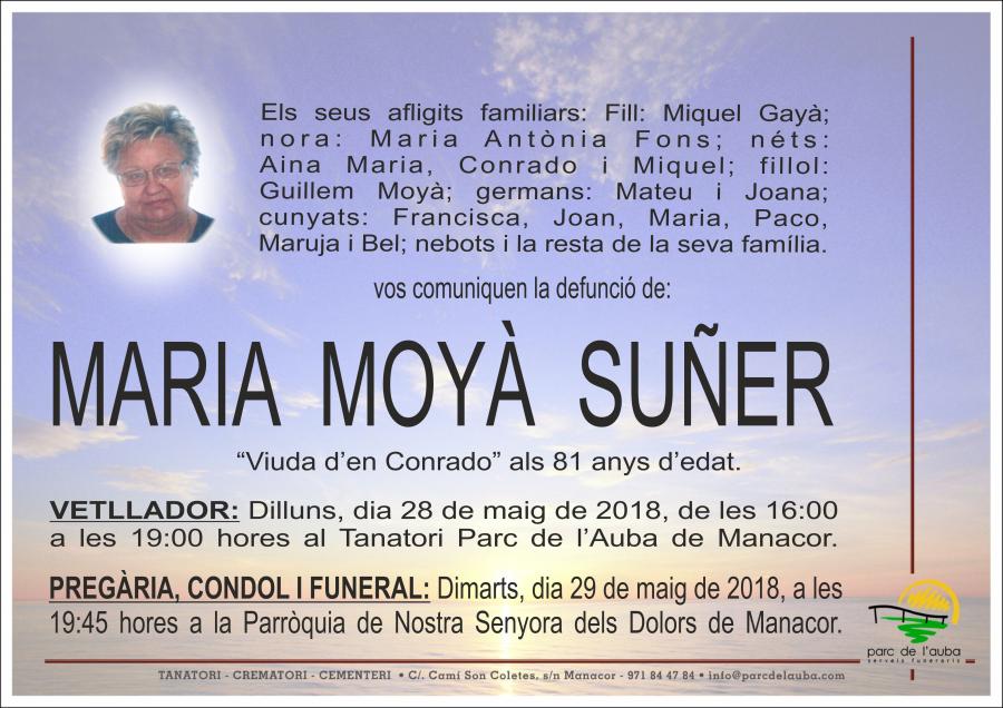 MARIA MOYÀ SUÑER