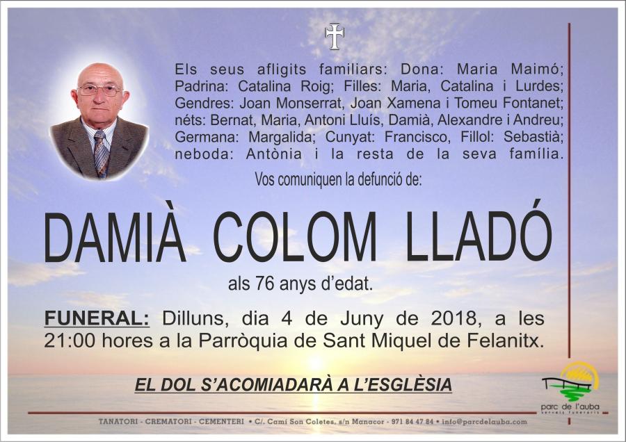 DAMIÀ COLOM LLADÓ