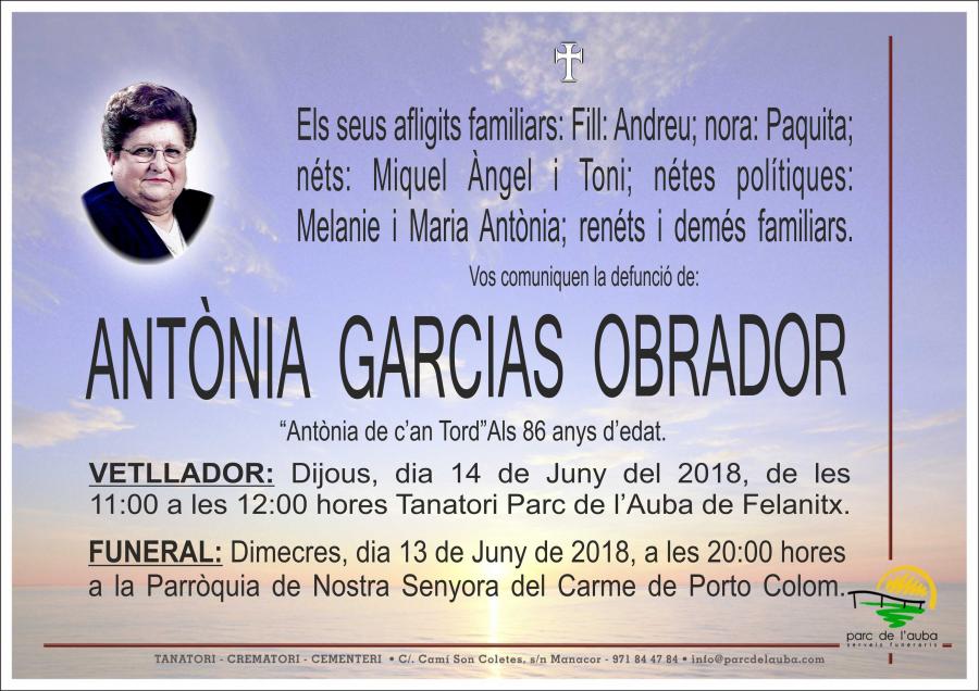 ANTÃ'NIA GARCIAS OBRADOR