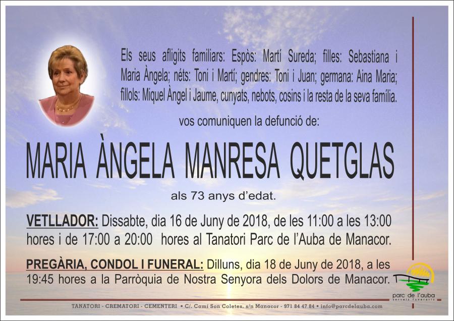 MARIA ÀNGELA MANRESA QUETGLA