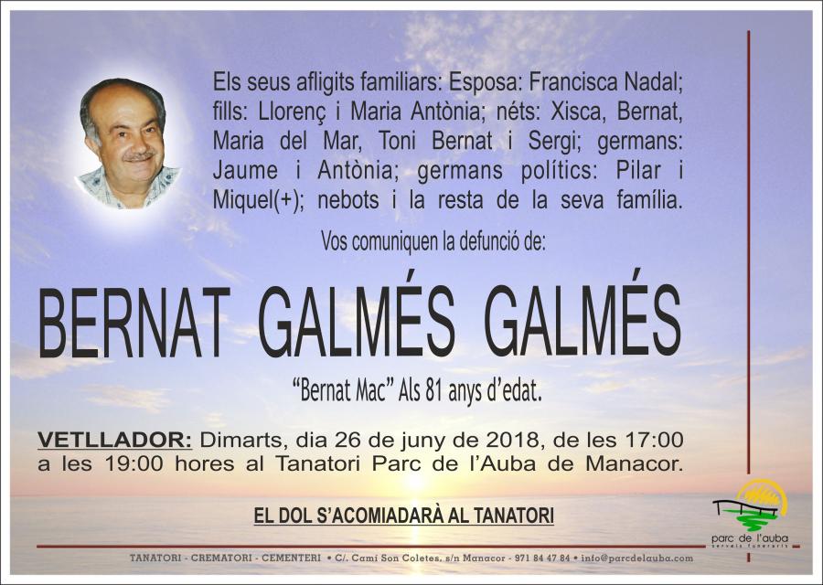 BERNAT GALMÉS GALMÉS