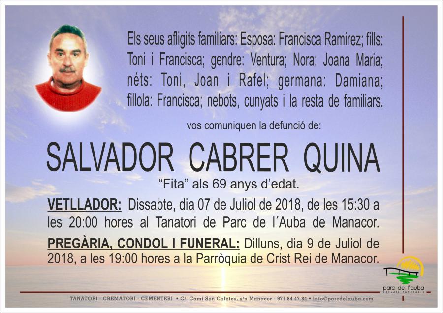 SALVADOR CABRER  QUINA