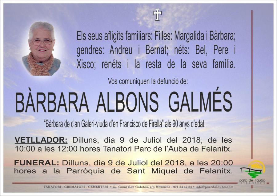 BÀRBARA  ALBONS GALMÉS