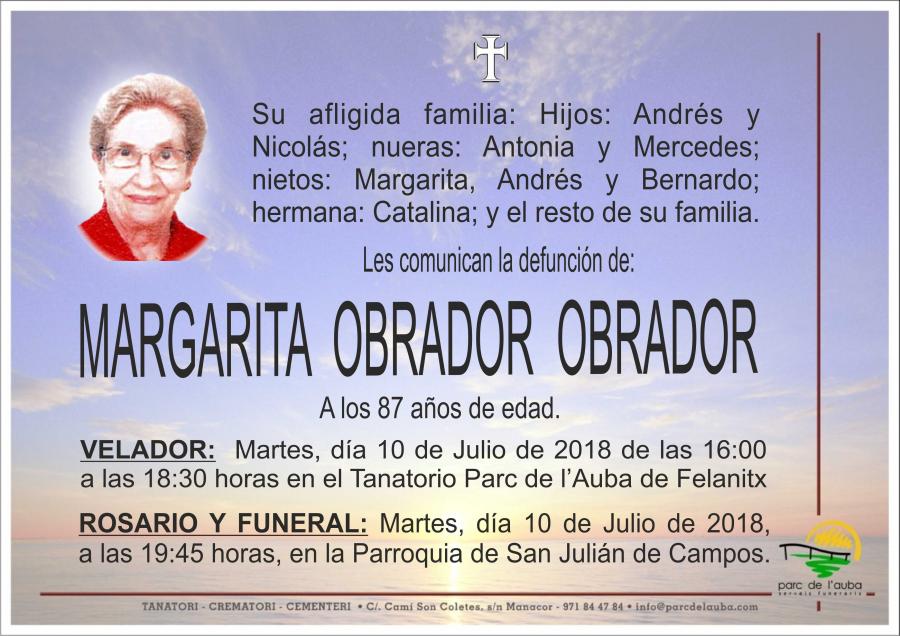 MARGARITA OBRADOR OBRADOR