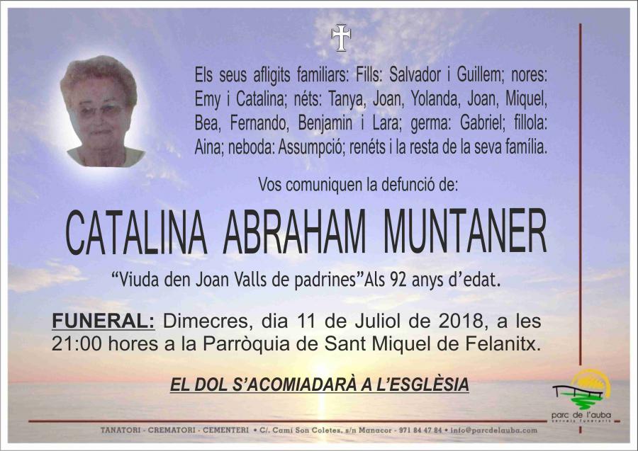 CATALINA ABRAHAM  MUNTANER