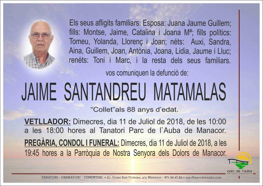 JAIME SANTANDREU MATAMALAS