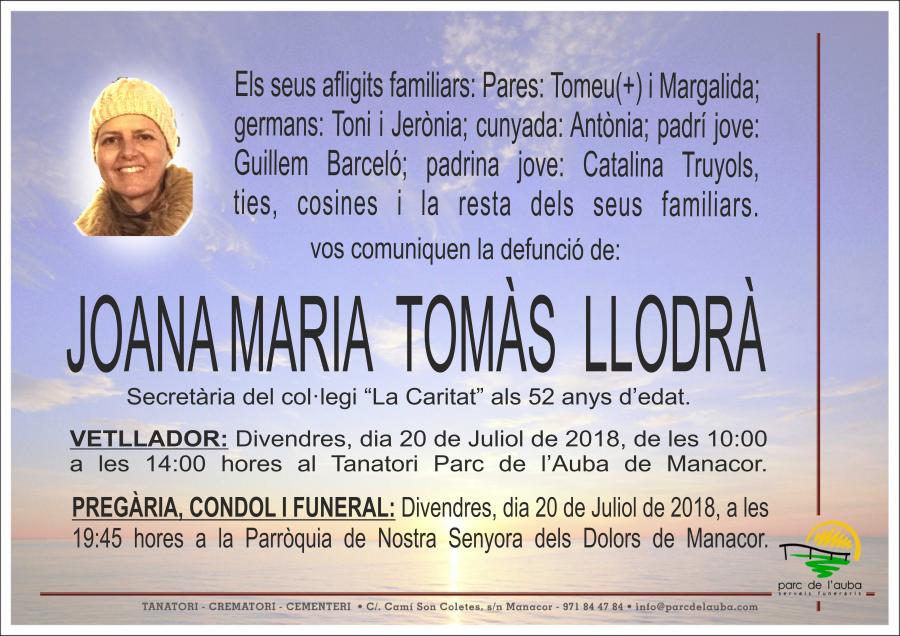 JOANA MARIA TOMÀS LLODRÀ