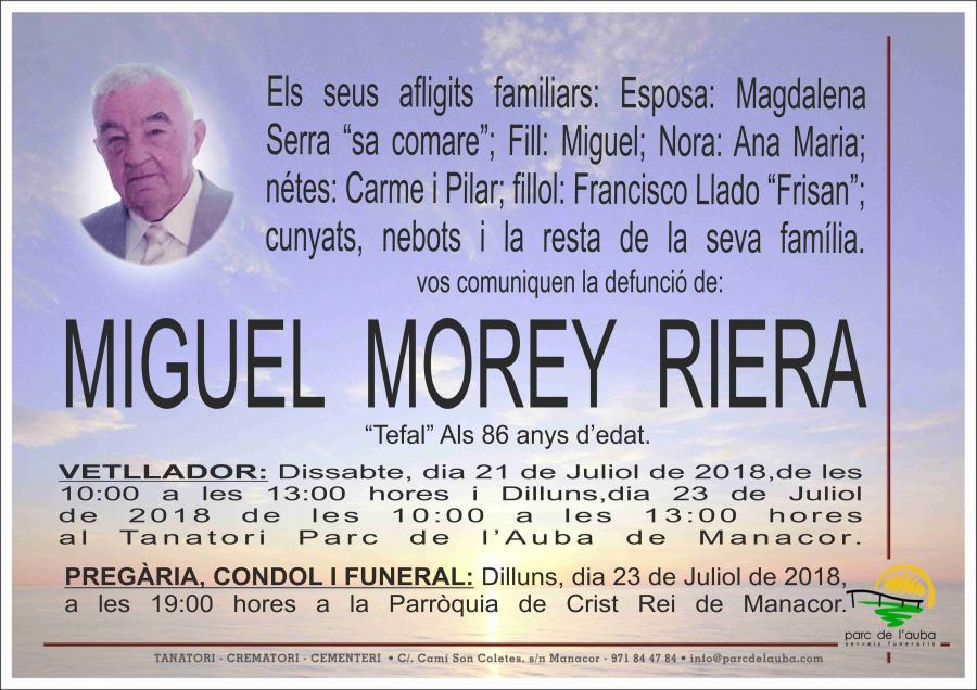 MIGUEL MOREY  RIERA