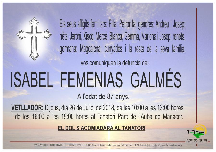 ISABEL FEMENIAS GALMÉS