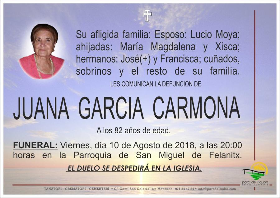 JUANA GARCIA CARMONA