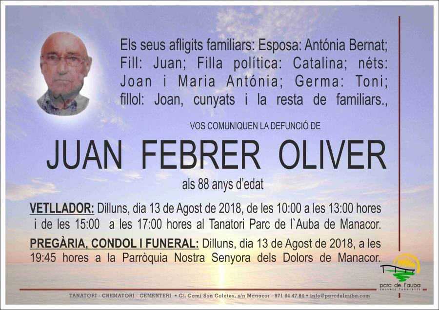 JUAN FEBRER OLIVER