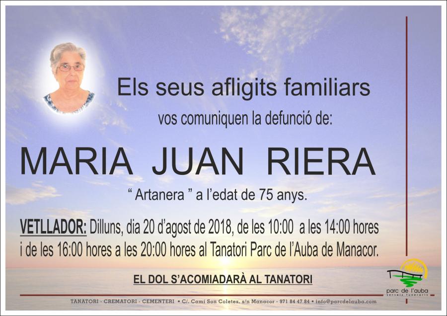 MARIA JUAN RIERA
