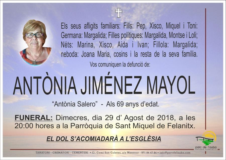 ANTONIA JIMENEZ MAYOL