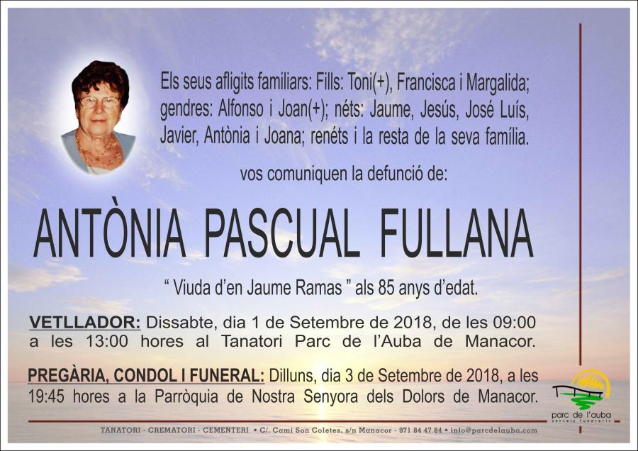 ANTÃ'NIA PASCUAL FULLANA