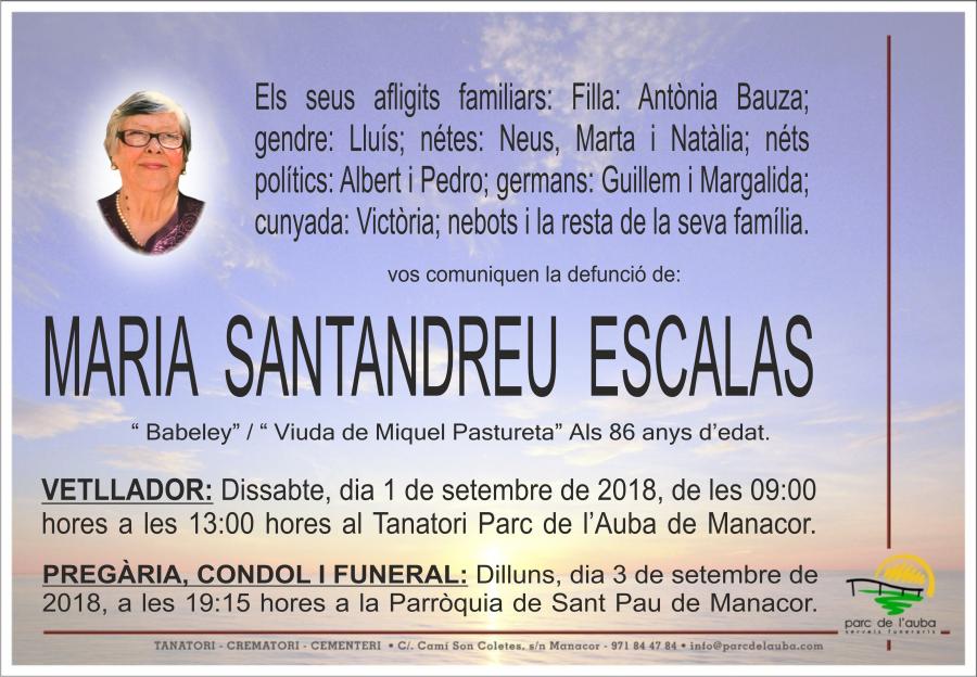 MARIA SANTANDREU ESCALAS