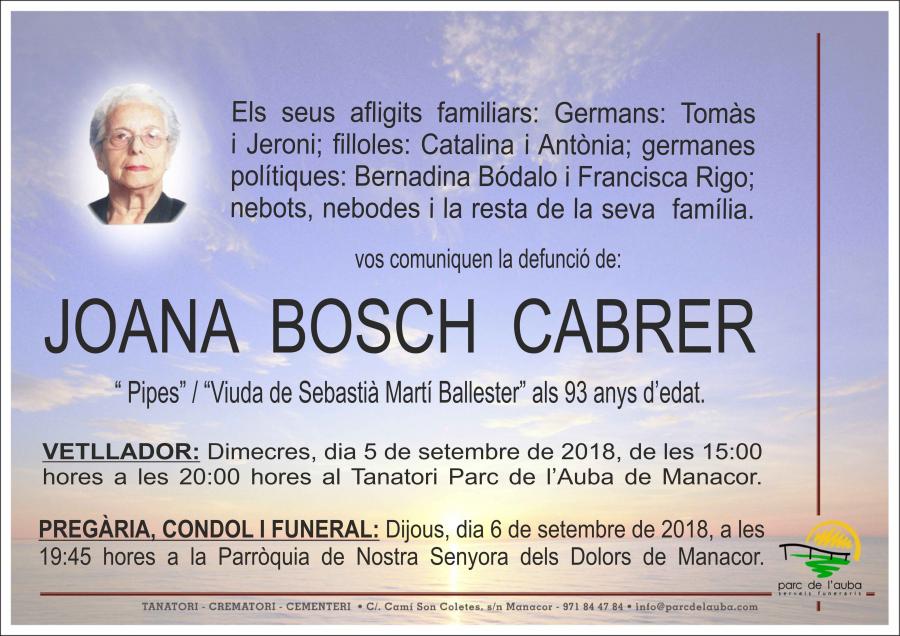 JOANA  BOSCH CABRER