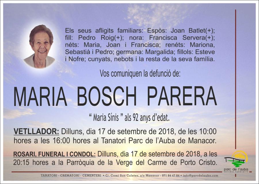 MARIA BOSCH PARERA