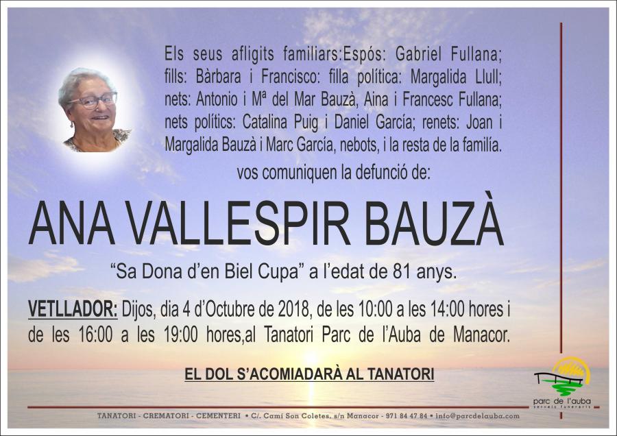 ANA VALLESPIR BAUZÀ