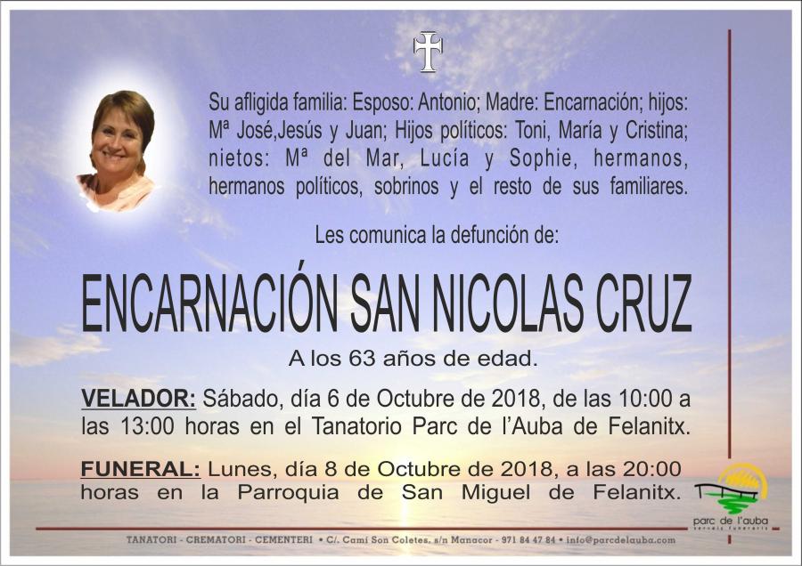 ENCARNACIÓN SAN NICOLAS CRUZ