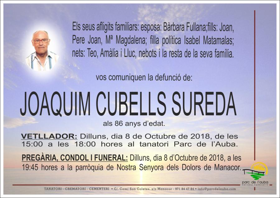JOAQUIM CUBELLS SUREDA