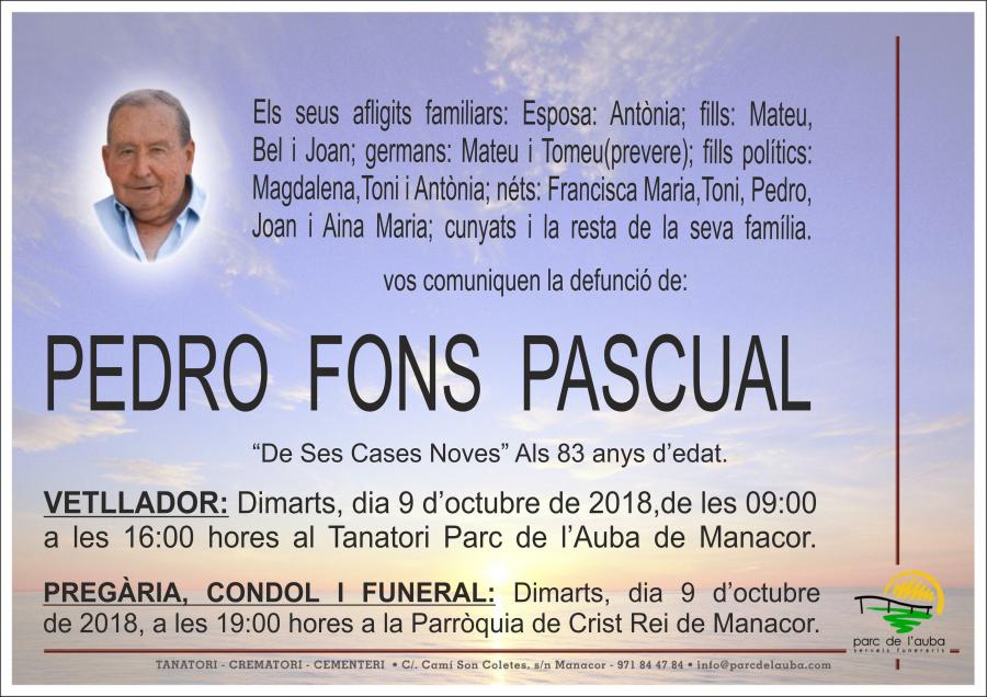 PEDRO FONS PASCUAL