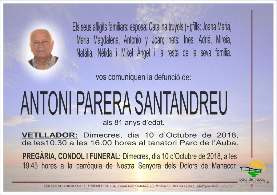 ANTONI PARERA SANTANDREU