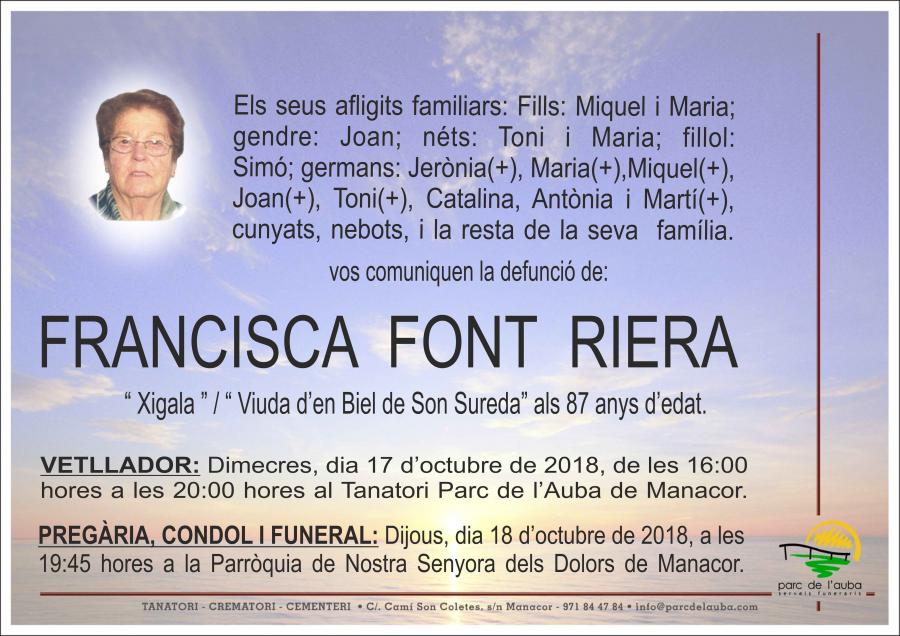 FRANCISCA FONT RIERA