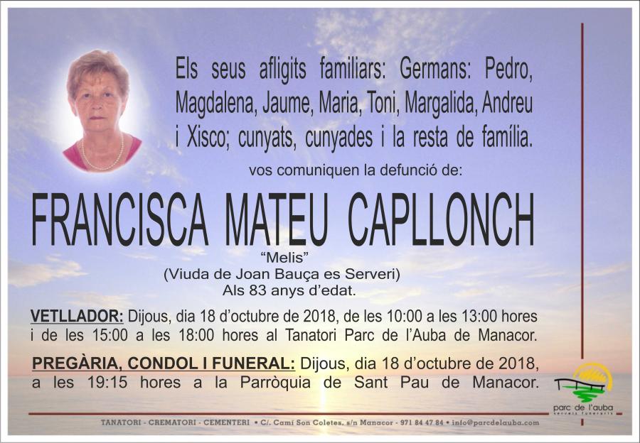 FRANCISCA MATEU CAPLLONCH