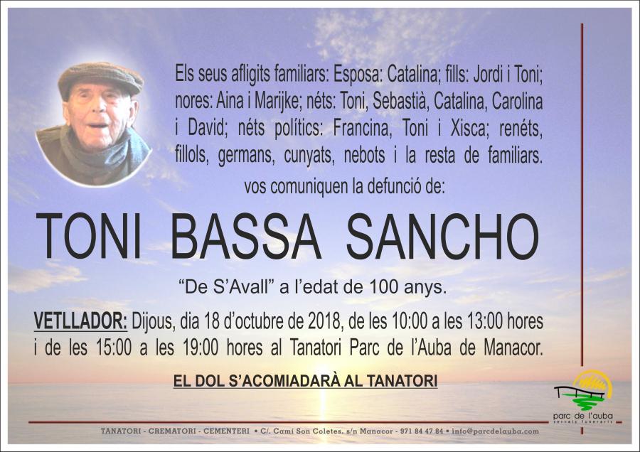 TONI BASSA SANCHO