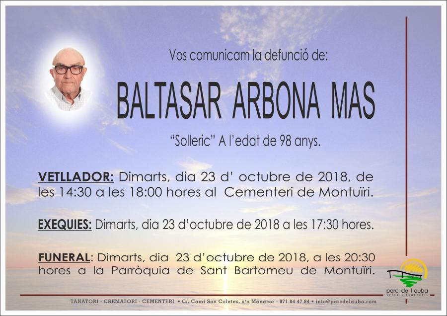 BALTASAR ARBONA MAS