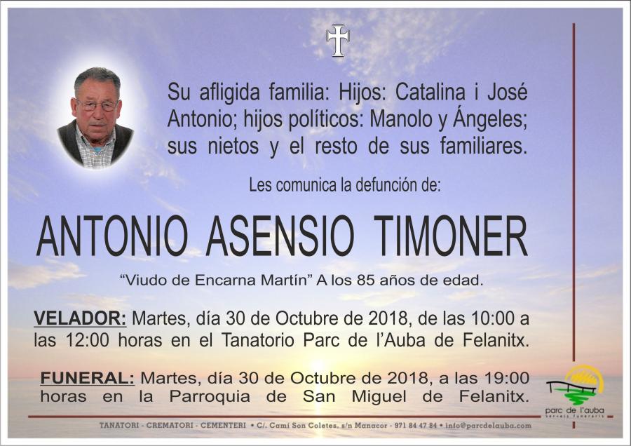 ANTONIO ASENSIO TIMONER