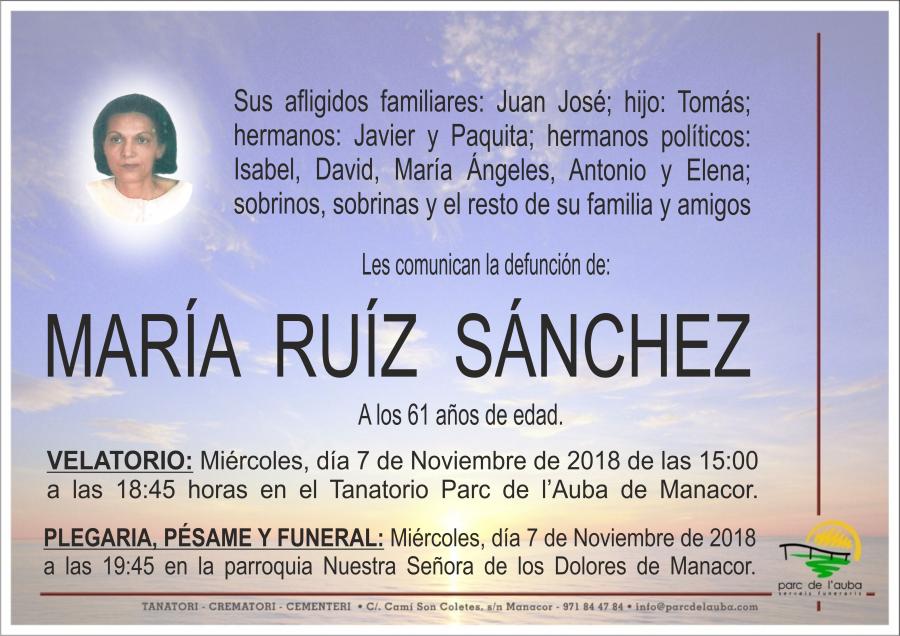MARÍA  RUÍZ SÁNCHEZ