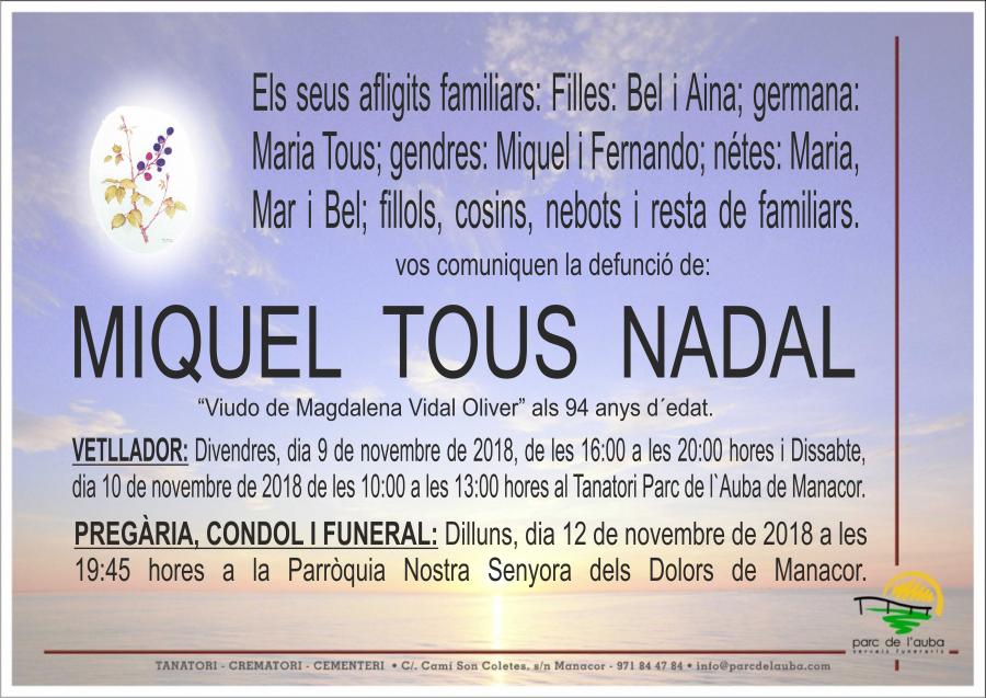MIQUEL TOUS NADAL