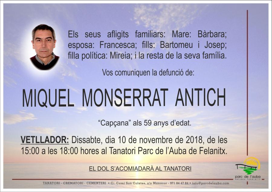 MIQUEL MONSERRAT ANTICH