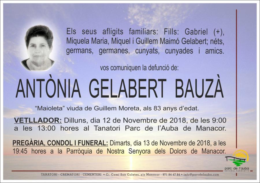 ANTÃ'NIA GELABERT BAUZÀ
