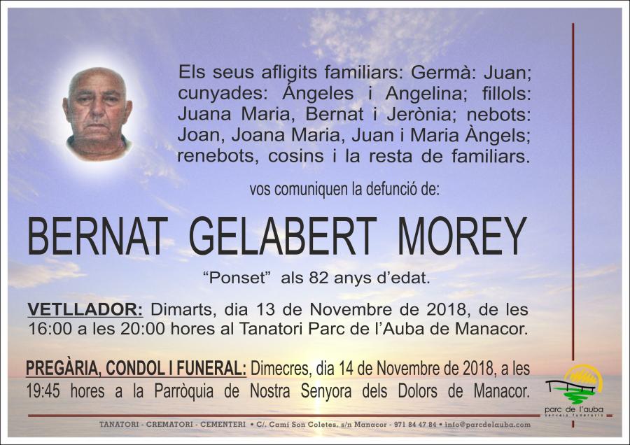 BERNAT GELABERT MOREY